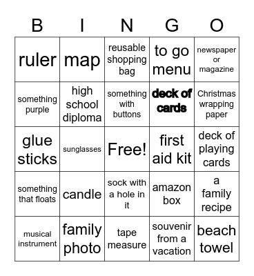 HDMS "FUN DAY" Bingo Card