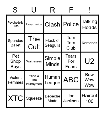 1st Wave Bingo Card