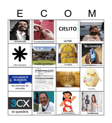 ECOM LOTERIA Bingo Card