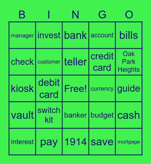 FSBT/VA BINGO Card