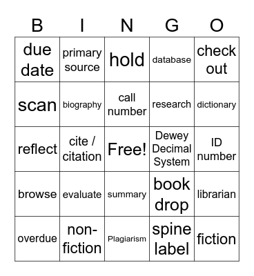 Barwise Library BINGO Card