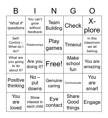 Northside Bingo Card