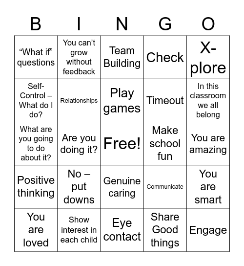 Northside Bingo Card