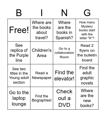 Library Lovers Month Bingo Card