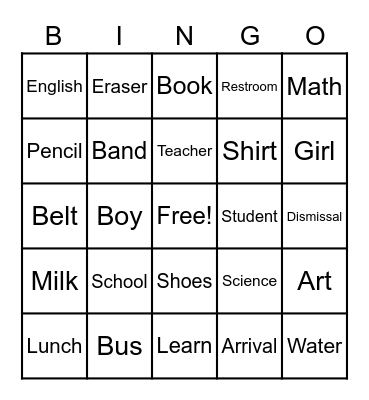 DPBR Bingo Card