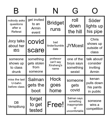 JYM Bingo Card