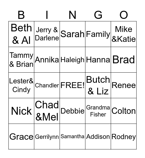 4th of July  Fun Bingo Card