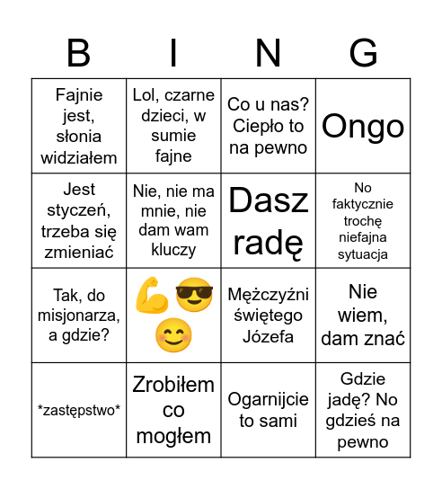 Bingo wuja Bingo Card