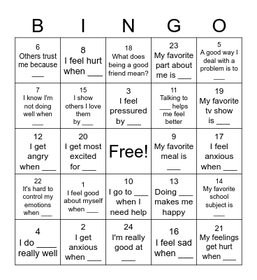 Bingo! Bingo Card