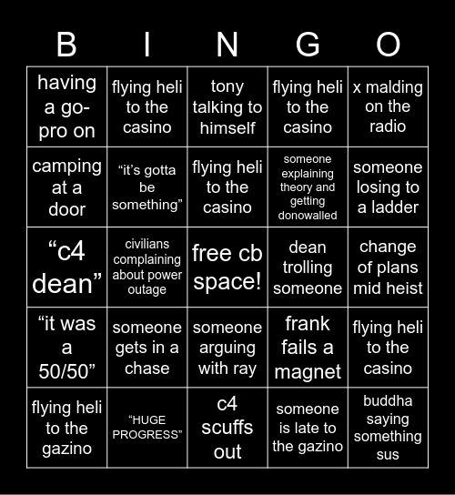 GAZINO Bingo Card