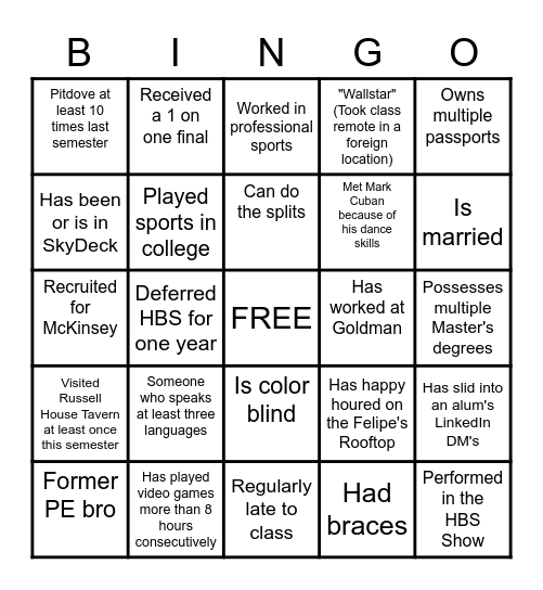 Section ic(E) br(E)ak(E)r Bingo Card