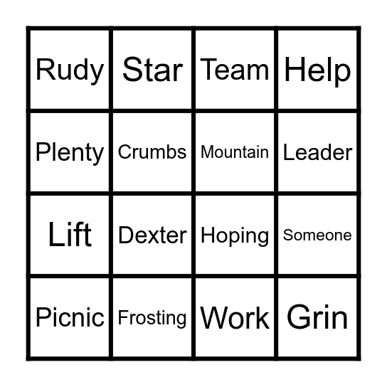 March to the Picnic Bingo Card