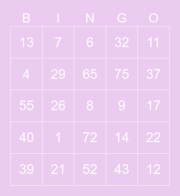 Wooyeon's Bingo Card