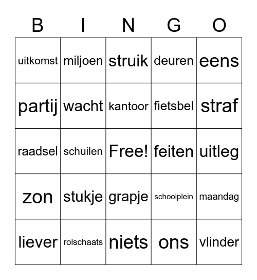 Leesbingo Card