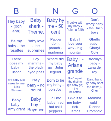 Arthur's Baby Shoer Bingo <3 Bingo Card