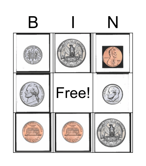 Coin Bingo Card