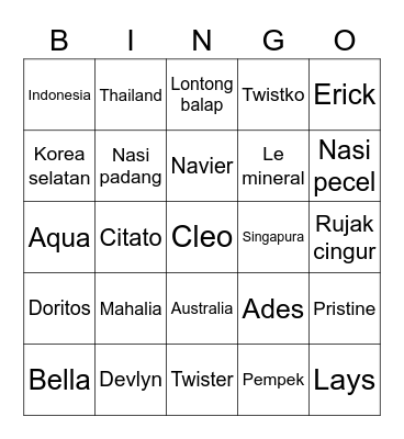 Iyon Punya Bingo Card
