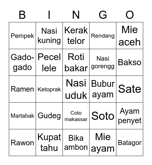 Bingo Wonpil Bingo Card