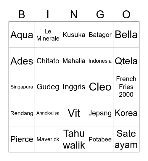 Eskelio Bingo Card