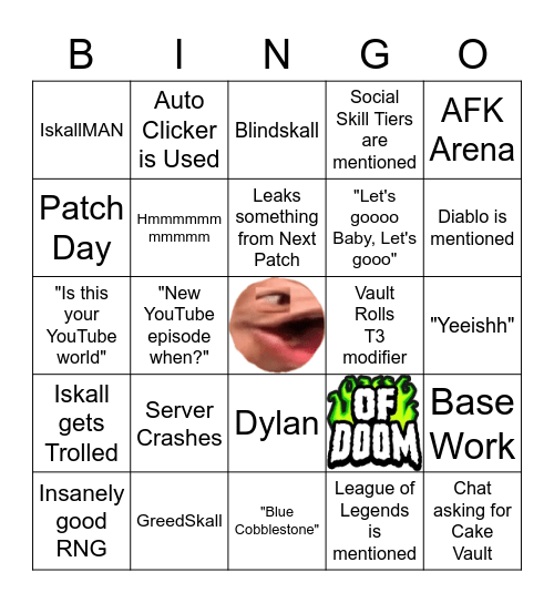 Iskall85 Bingo Card