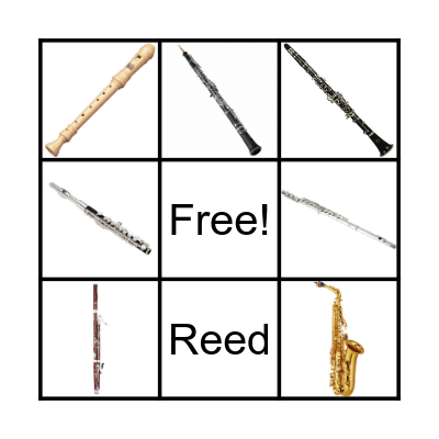 Woodwind Family Bingo Card
