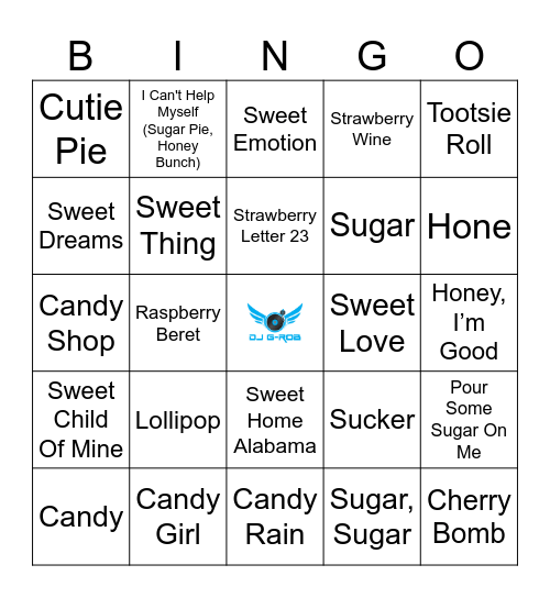 Gimme Some Sugar Bingo Card