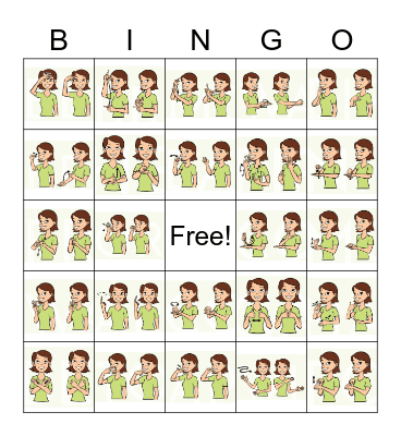 ASL Bingo Card