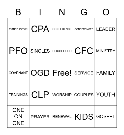 UNIT B Bingo Card