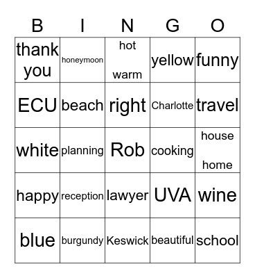 MILLICENT'S  MEMORIES Bingo Card