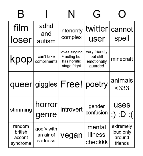 MAE CORE BINGO Card