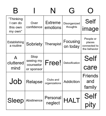 Group Bingo Card