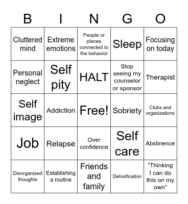 Group Bingo Card