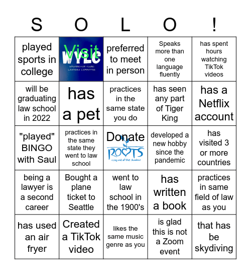 Meet Someone that: Bingo Card