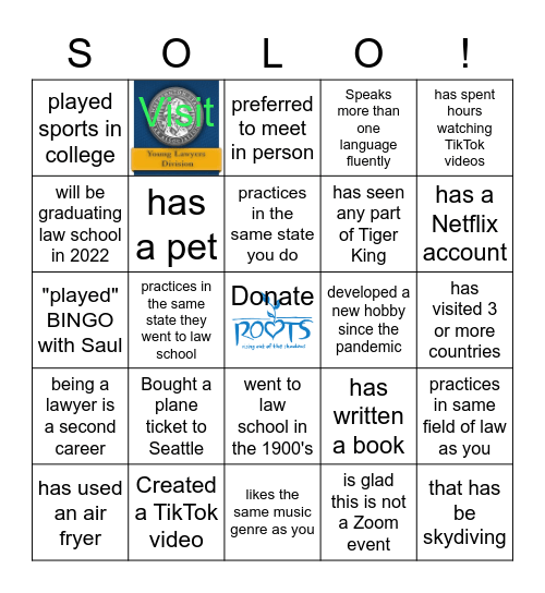 Meet Someone that: Bingo Card