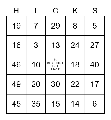 HAVE FUN AT WORK DAY! Bingo Card