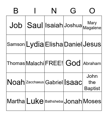 Who Am I Bingo Card