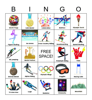 Winter Olympics Bingo Card