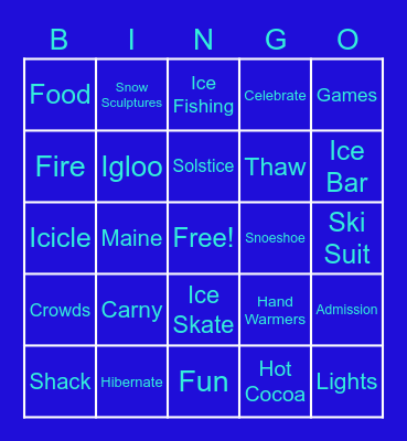 Winter Carnival Bingo Card