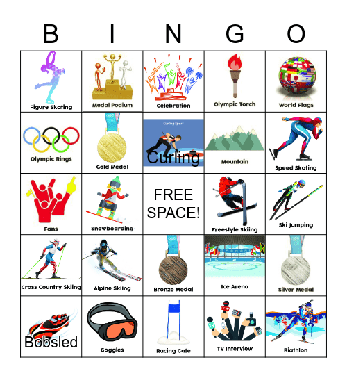 Winter Olympics Bingo Card