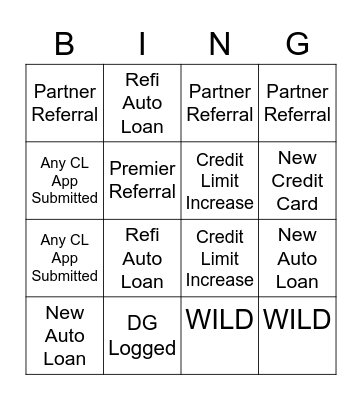 Dream Team Bingo Card