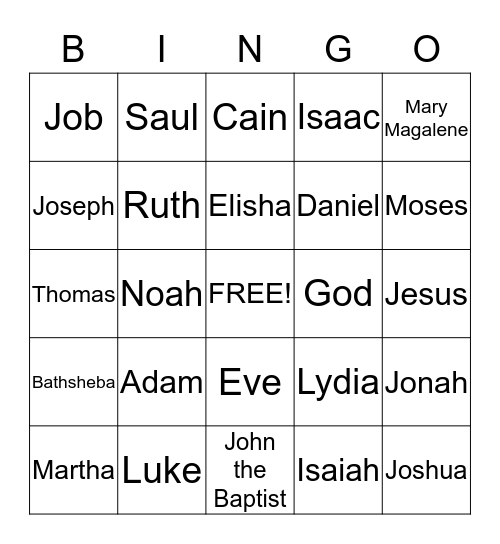 Who Am I Bingo Card