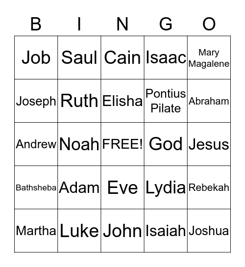 Who Am I Bingo Card