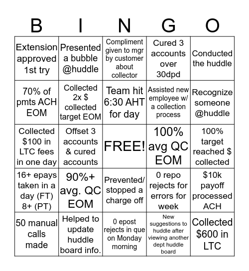 ALS  Bingo Card