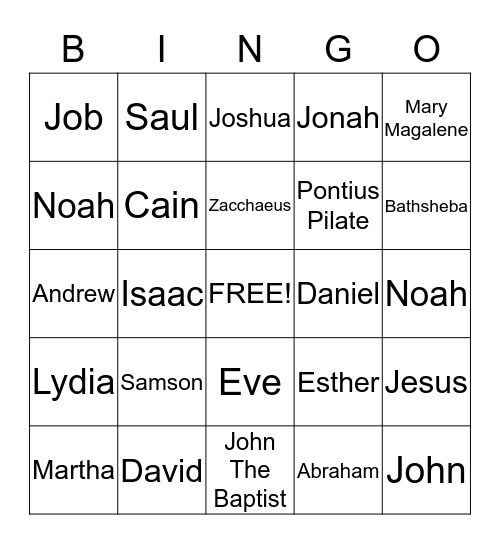 Who Am I Bingo Card