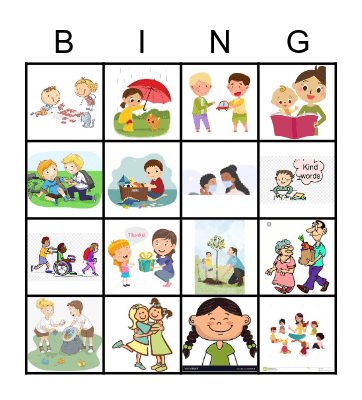 Kindness Bingo Card Bingo Card