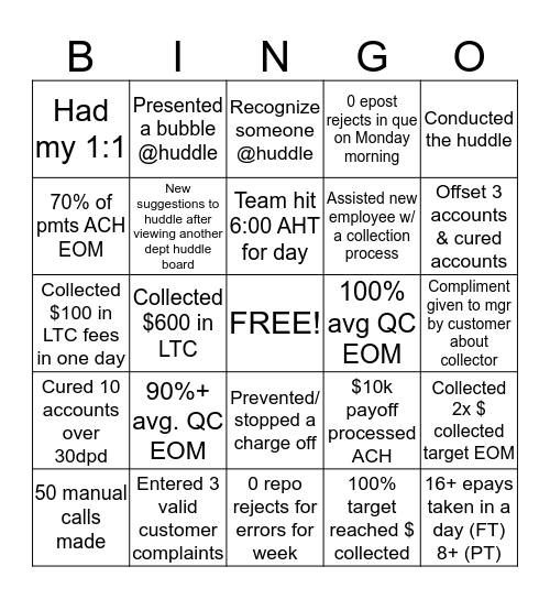 ALS  Bingo Card