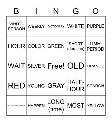 Chapter 6 Vocab Bingo Card