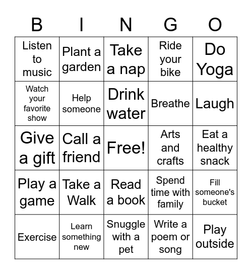 Sharpen the Saw Bingo - Habit #7 Bingo Card