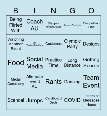 YOI OLYMPICS - BEIJING 2022 Bingo Card