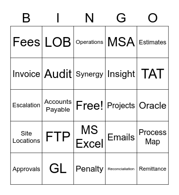 OTC Bingo Card